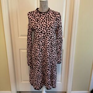 Leopard/Giraffe Print Pink Dress